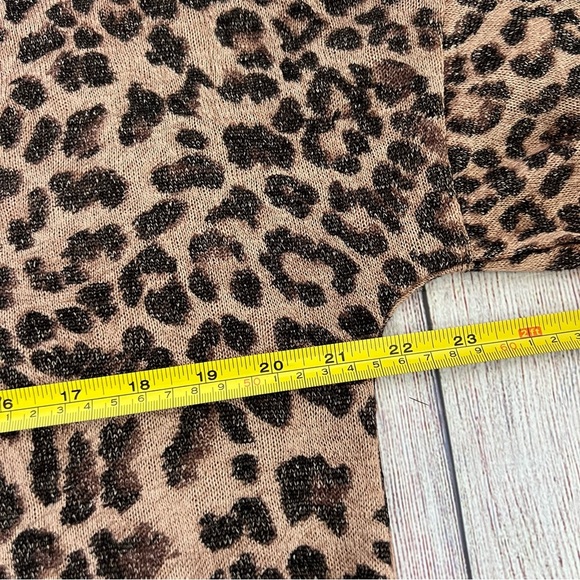 Soft Surroundings Valentina Leopard Print Zip Sweater Large - Picture 6 of 8